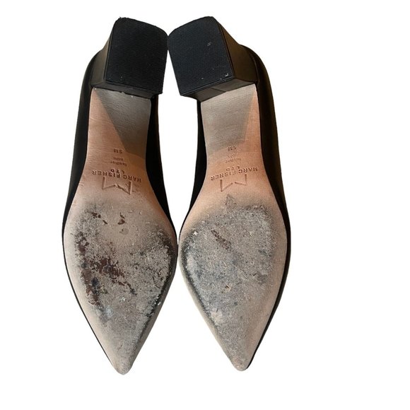 Marc Fisher Viviene Block Heel Slip On Dress Pumps Leather Classic Black Size 5M - Picture 9 of 10